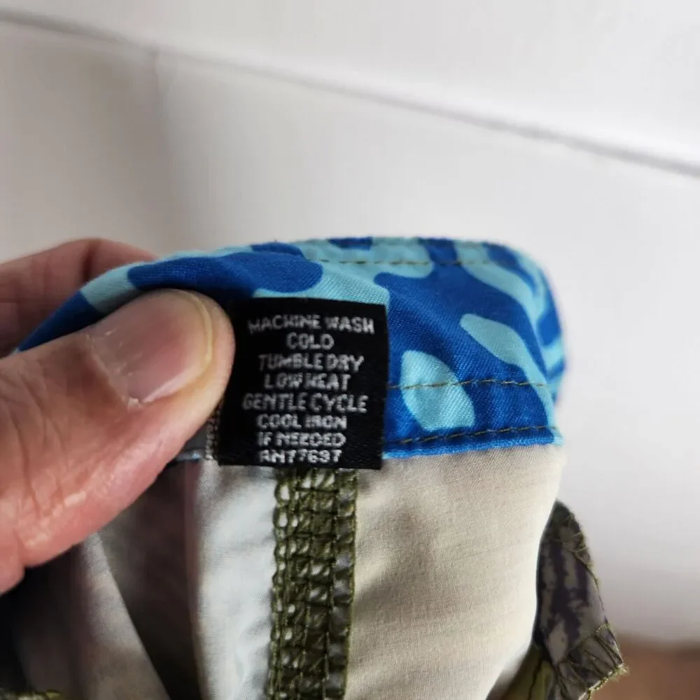 AFTCO Mens Size 36 Surf Swim Fishing Board Shorts Drawstring‎ Tropical Print 8